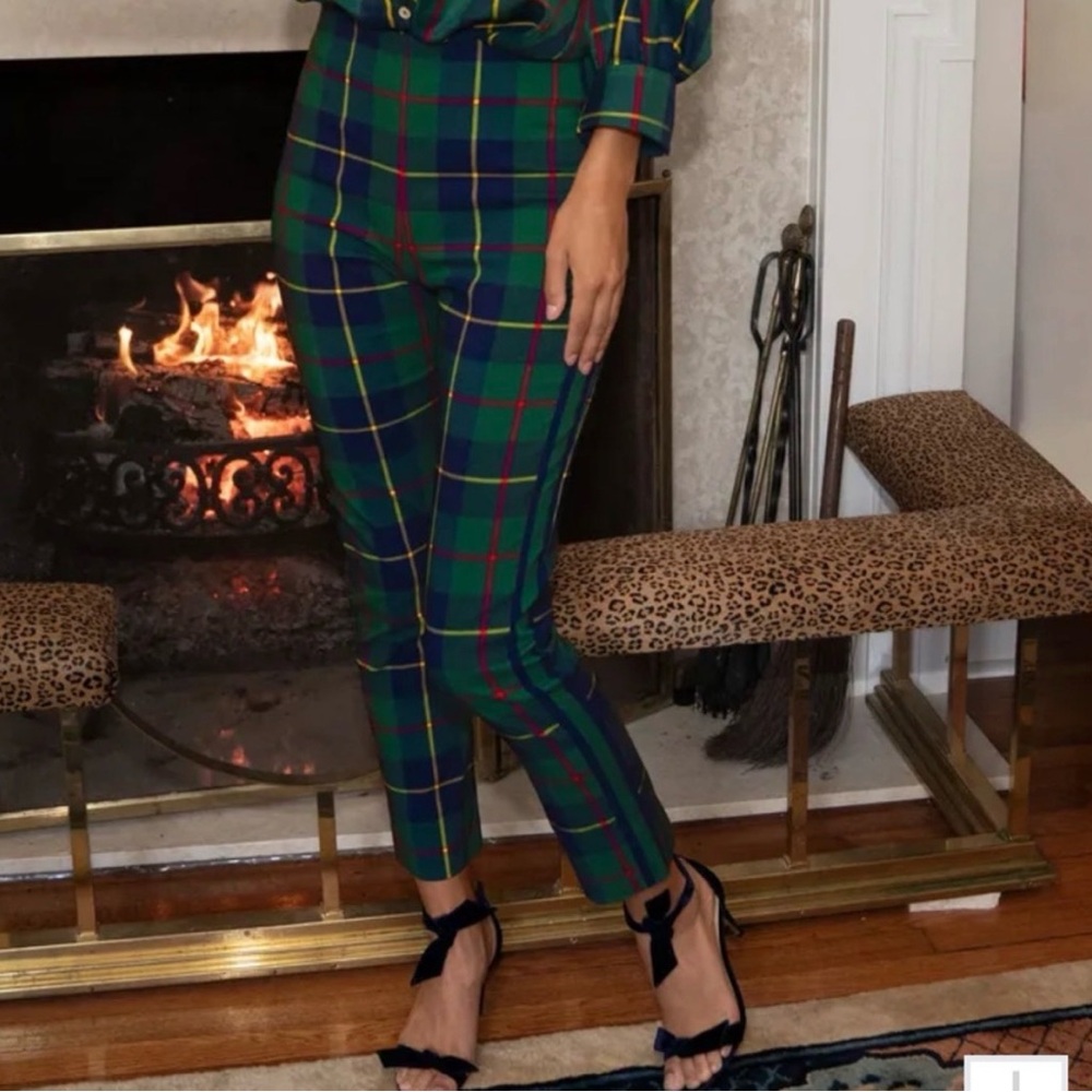 Gretchenโ Scott Pull-On Pants in Green Plaidly Cooper.